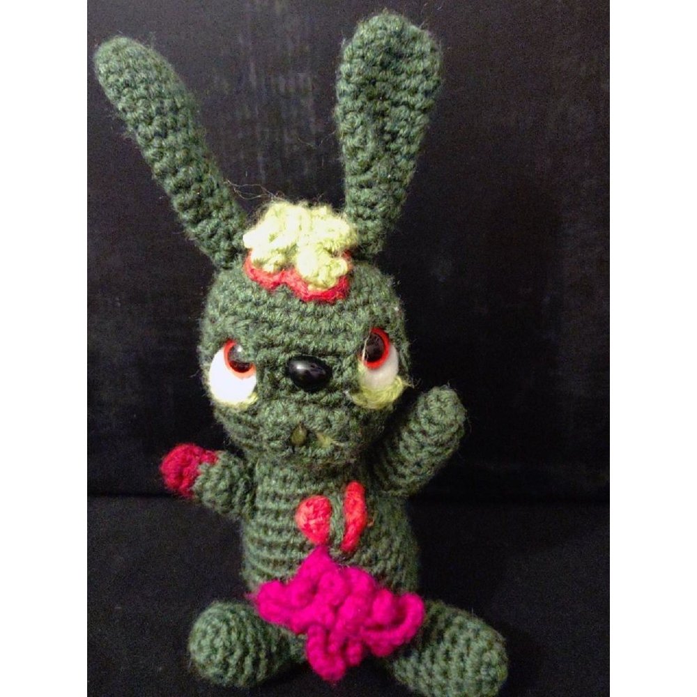 Hand Knit Zombie Bunny